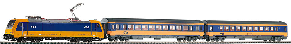 PIKO 59016 - H0 - Digital-Startset BR 185 mit 2 Personenwagen Intercity, NS, Ep. VI